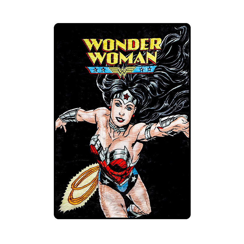 Blanket  - DC Faux Fur, Wonder Woman Fight TWIN Image