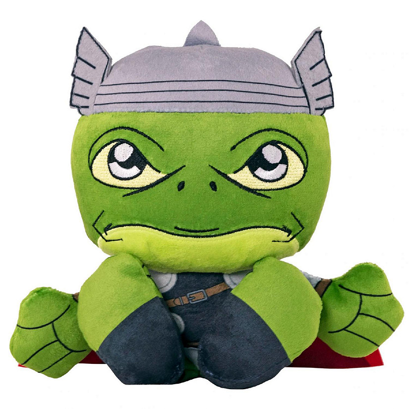 Bleacher Creatures Marvel Frog Thor 8" Kuricha Sitting Plush - Soft Chibi Inspired Toy Image