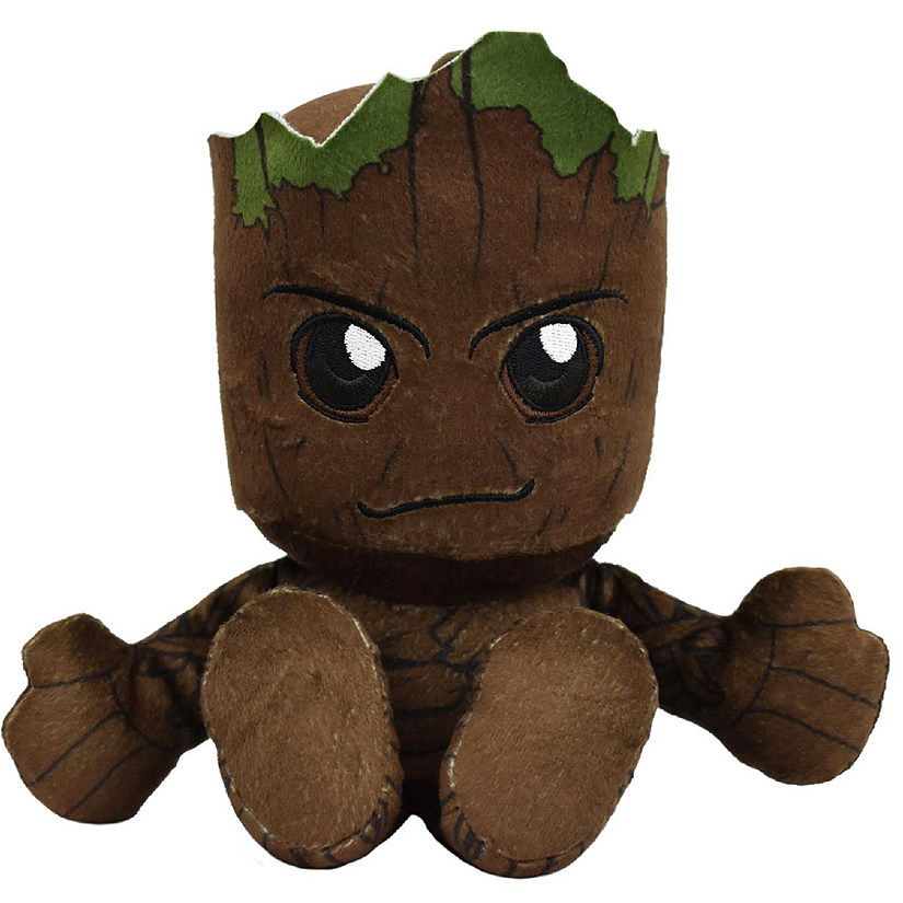 Bleacher Creatures Marvel Groot 8" Kuricha Sitting Plush - Soft Chibi Inspired Toy Image