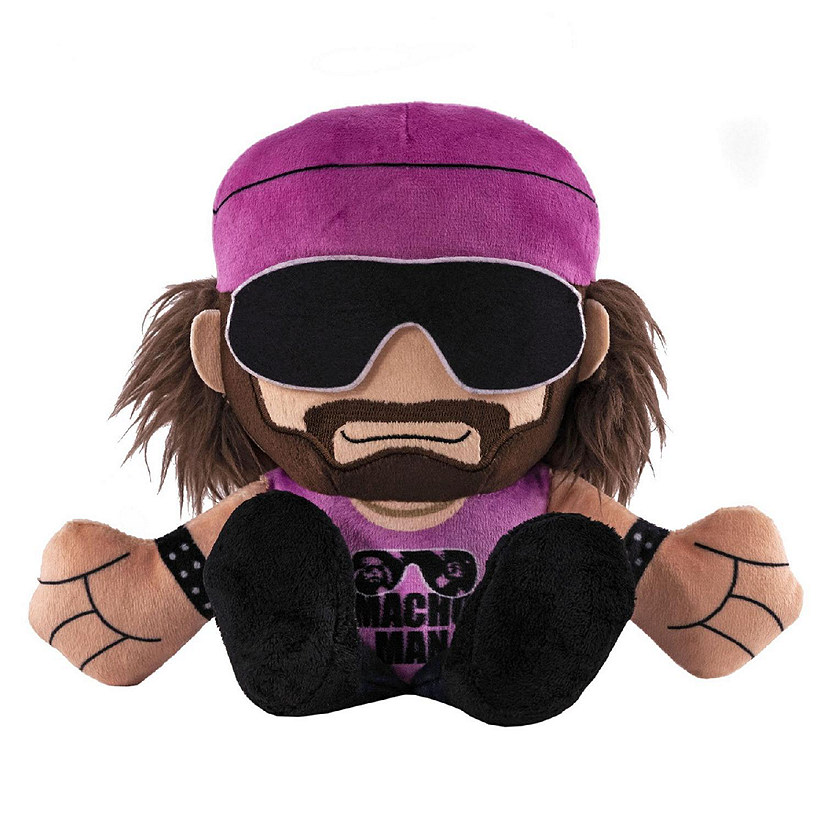 Bleacher Creatures WWE Macho Man Randy Savage 8" Kuricha Sitting Plush- Soft Chibi Inspired Toy Image