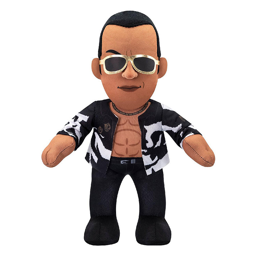 Bleacher Creatures WWE Old School The Rock 10" Plush Figure - A Wrestling Legend for Play or Display Image