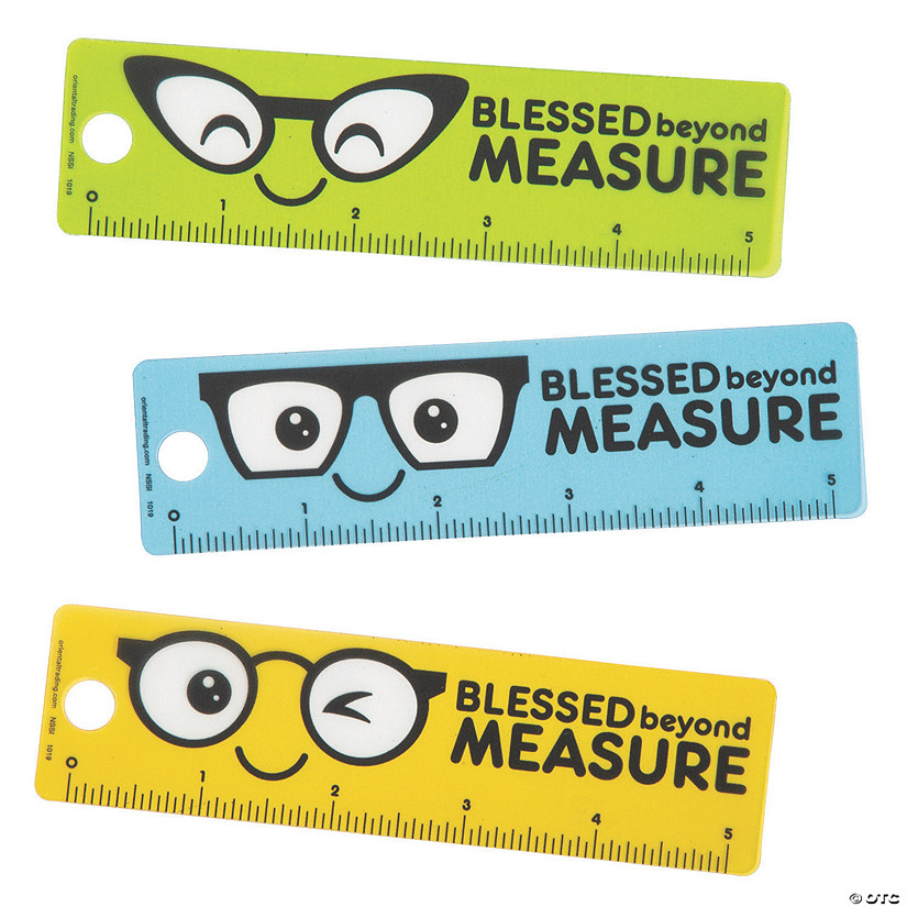 Blessed Beyond Measure Rulers - 24 Pc. Image