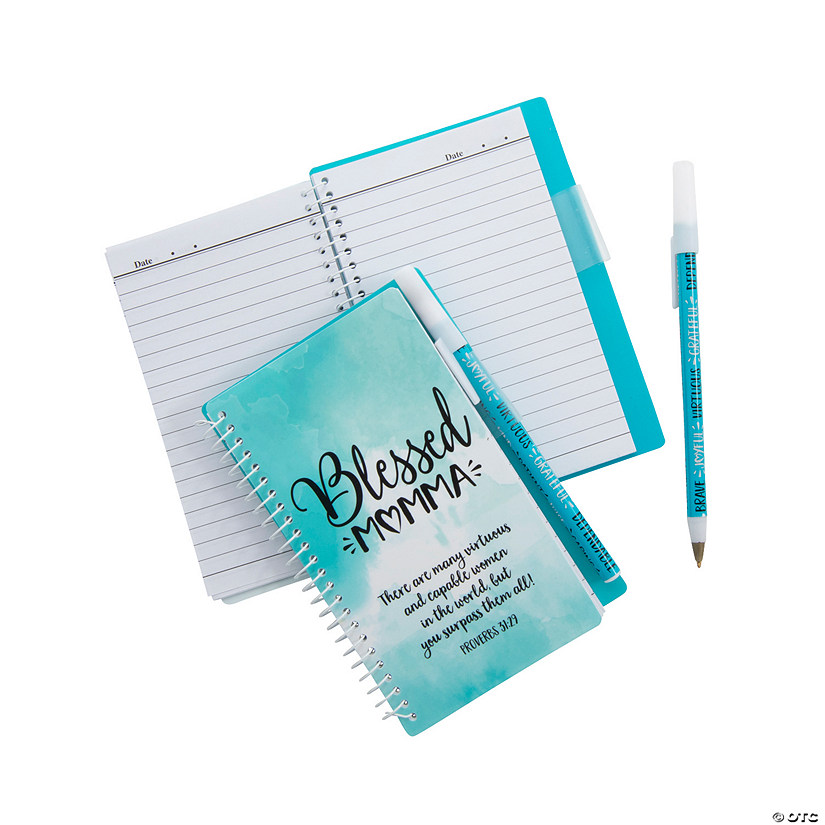 Blessed Momma Spiral Notebooks with Pen - 12 Pc. Image