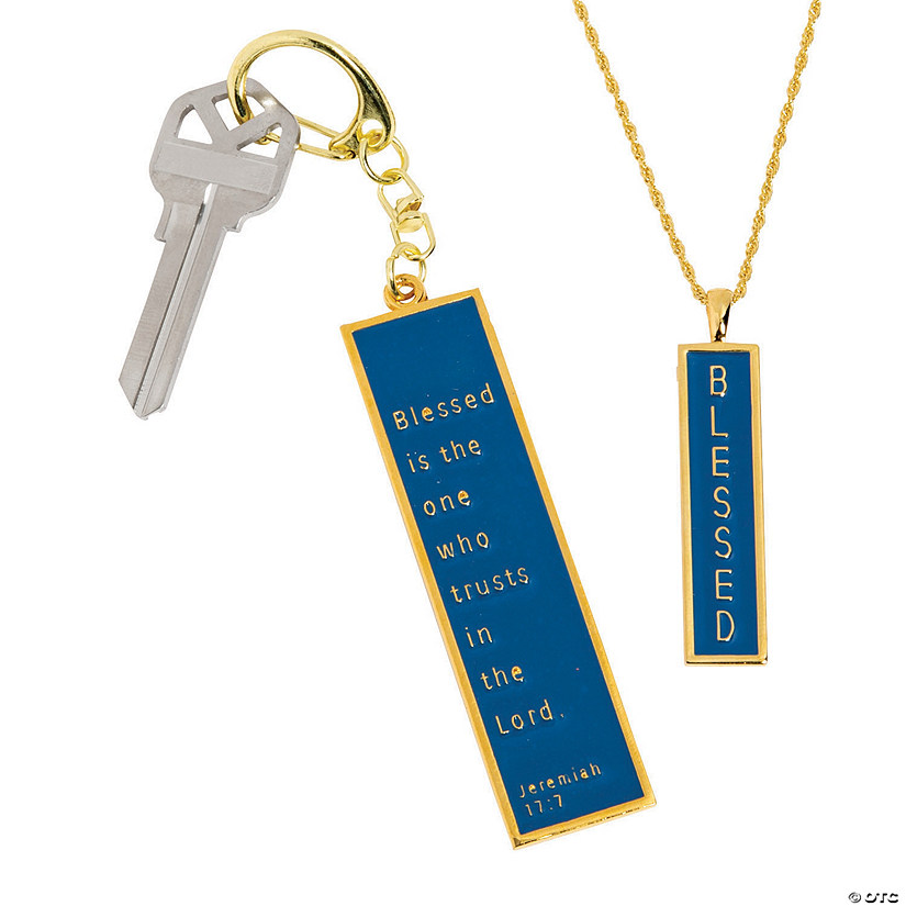 Blessed Pendant & Key Ring Set Oriental Trading