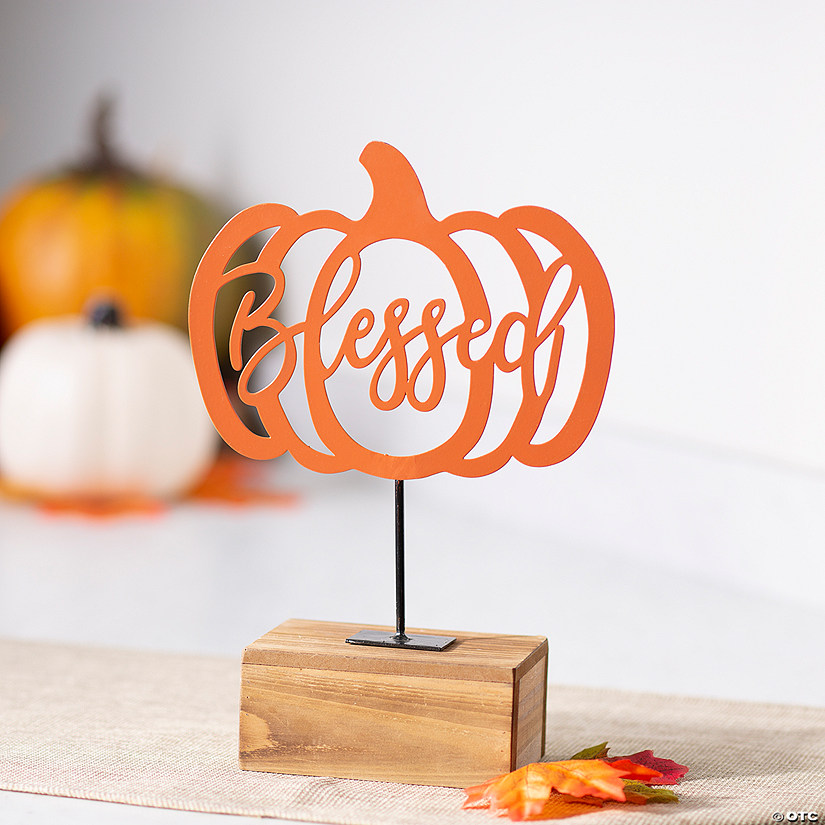 Blessed Pumpkin Tabletop Sign Image