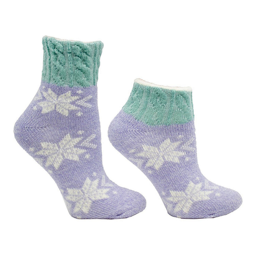 Blizzard Blues - 2 pack of double layer socks Rose N Shea butter infused Image