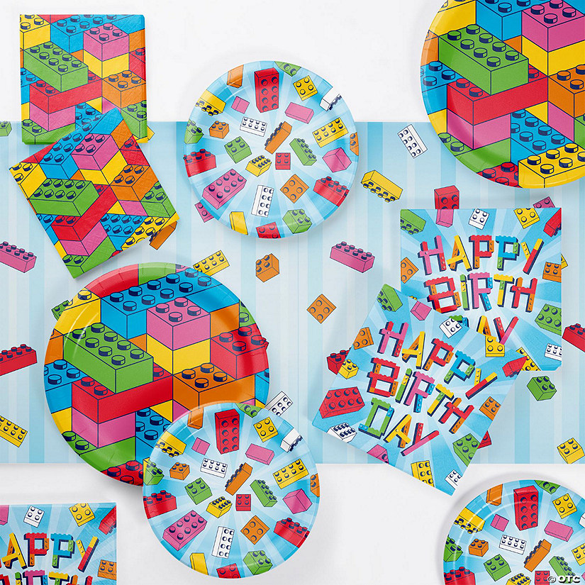 Block Bash Toy Blocks Tableware Set, Serves 8 Image