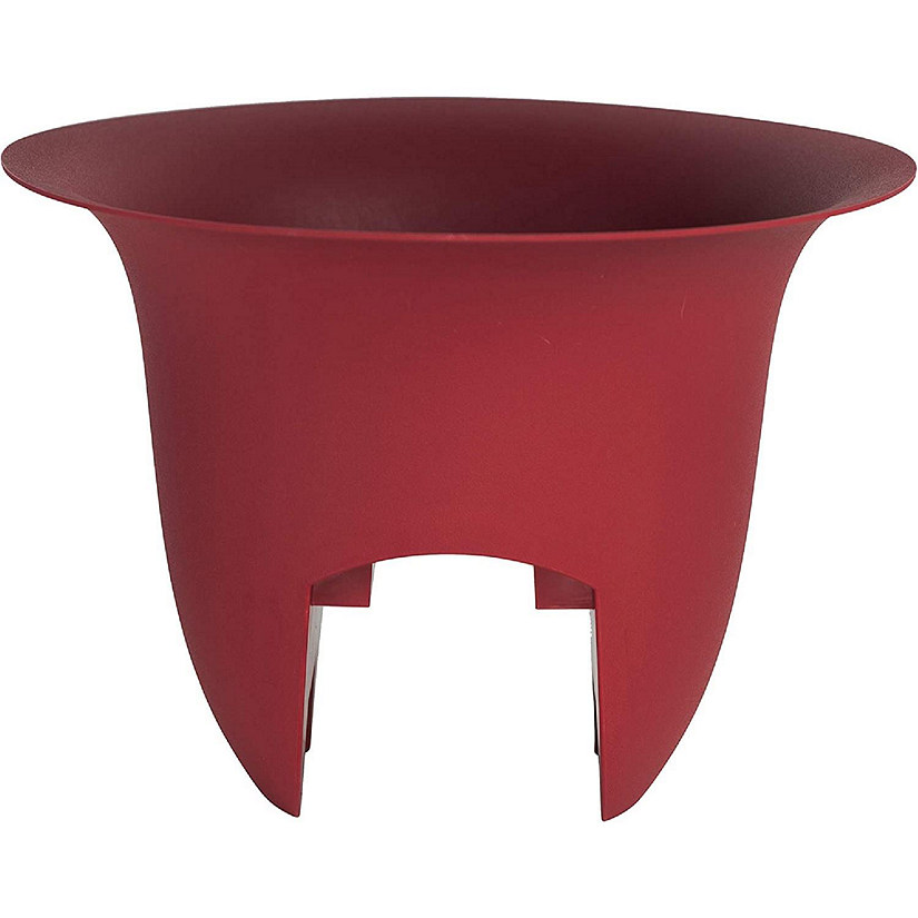 Bloem Modica Plastic Deck Rail Planter, Burnt Red, 12 Inches Oriental
