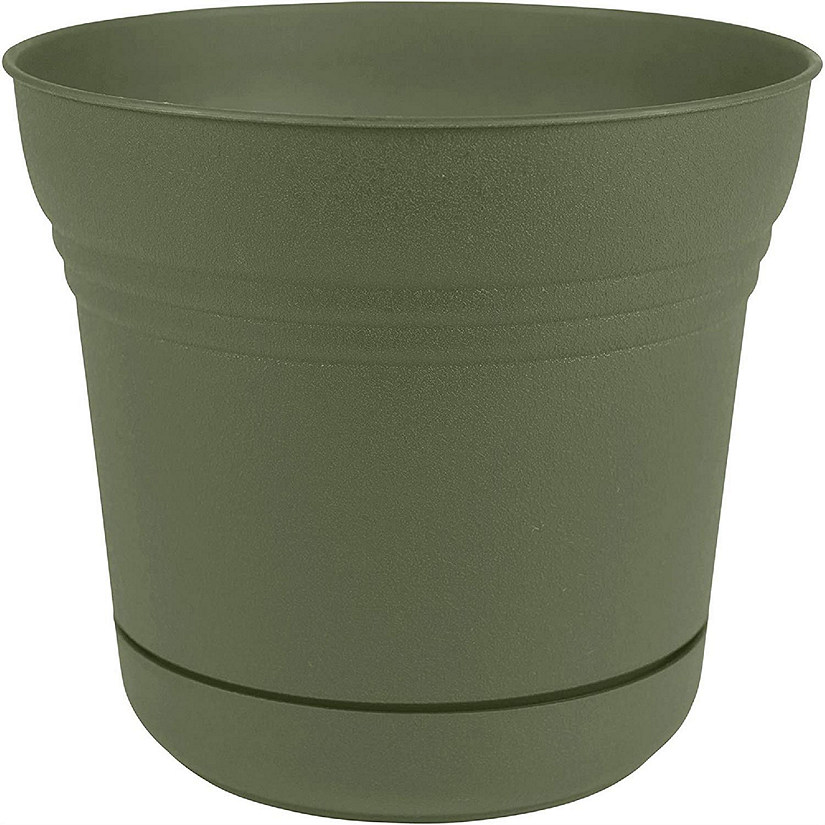 Indirect woonadres Hoorzitting Bloem Saturn Plastic Planter Flower Pot and Saucer, Living Green, 7 inches  | Oriental Trading