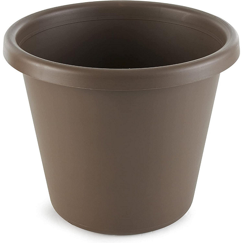 Bloem Terra Plastic Pot Planter, Chocolate, 12 Inches