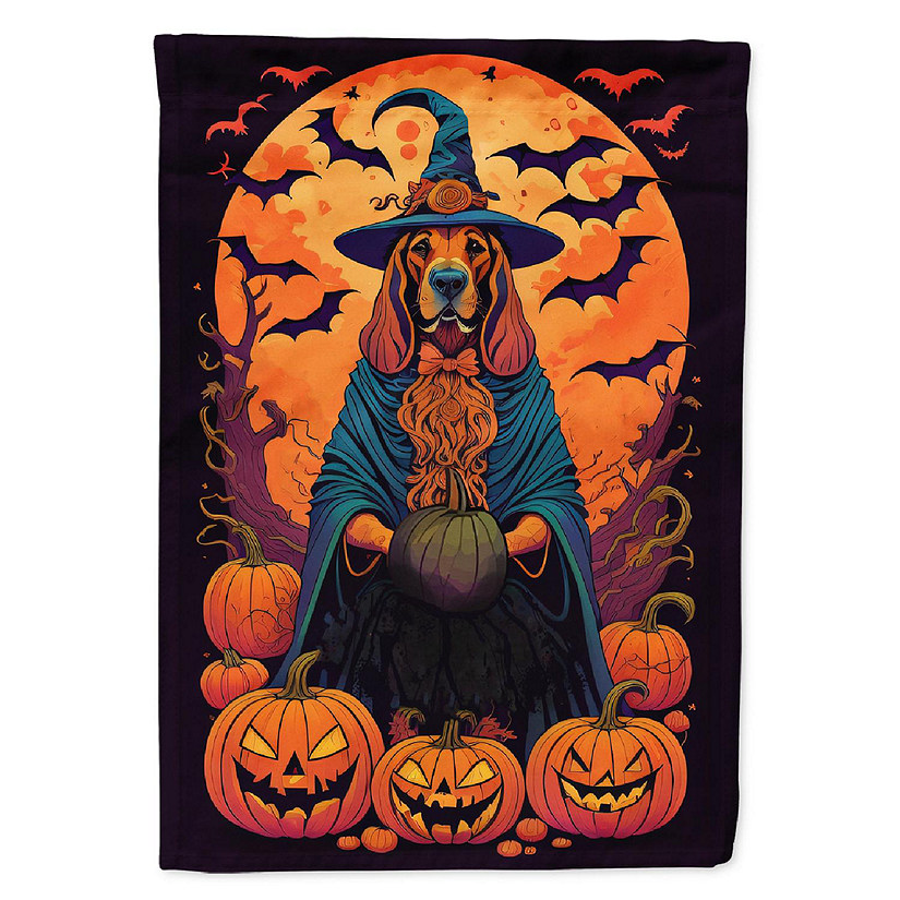 Bloodhound Witchy Halloween House Flag Image