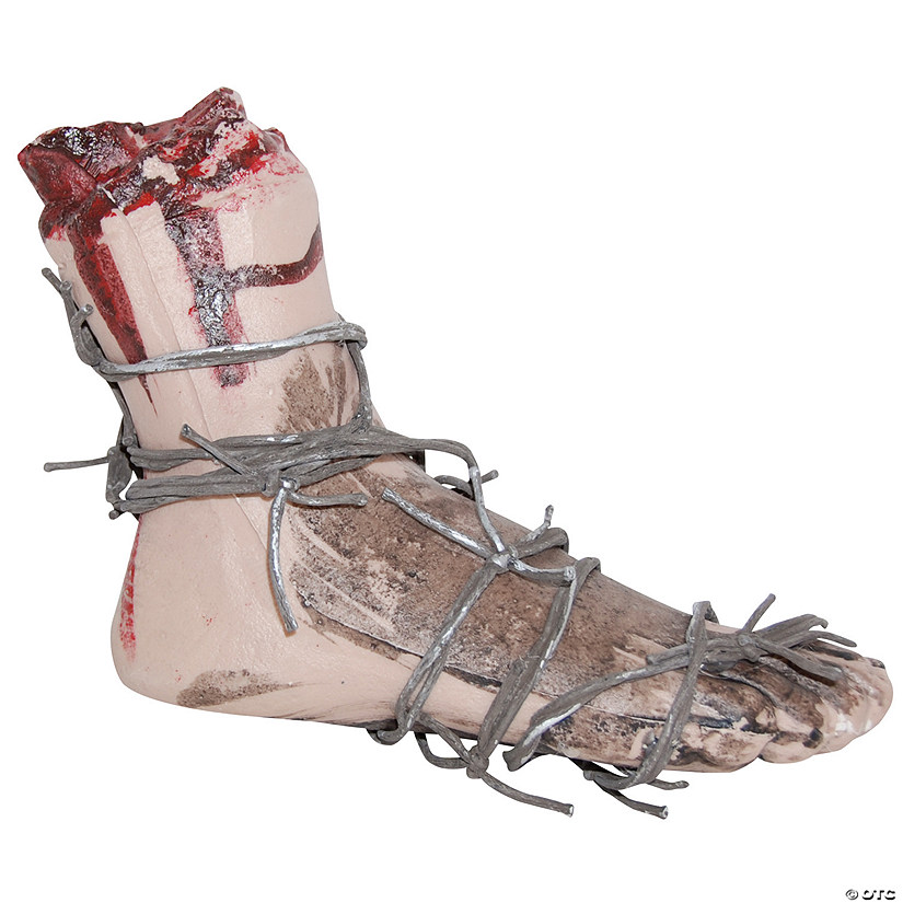 Bloody Foot With Barbed Wire Image
