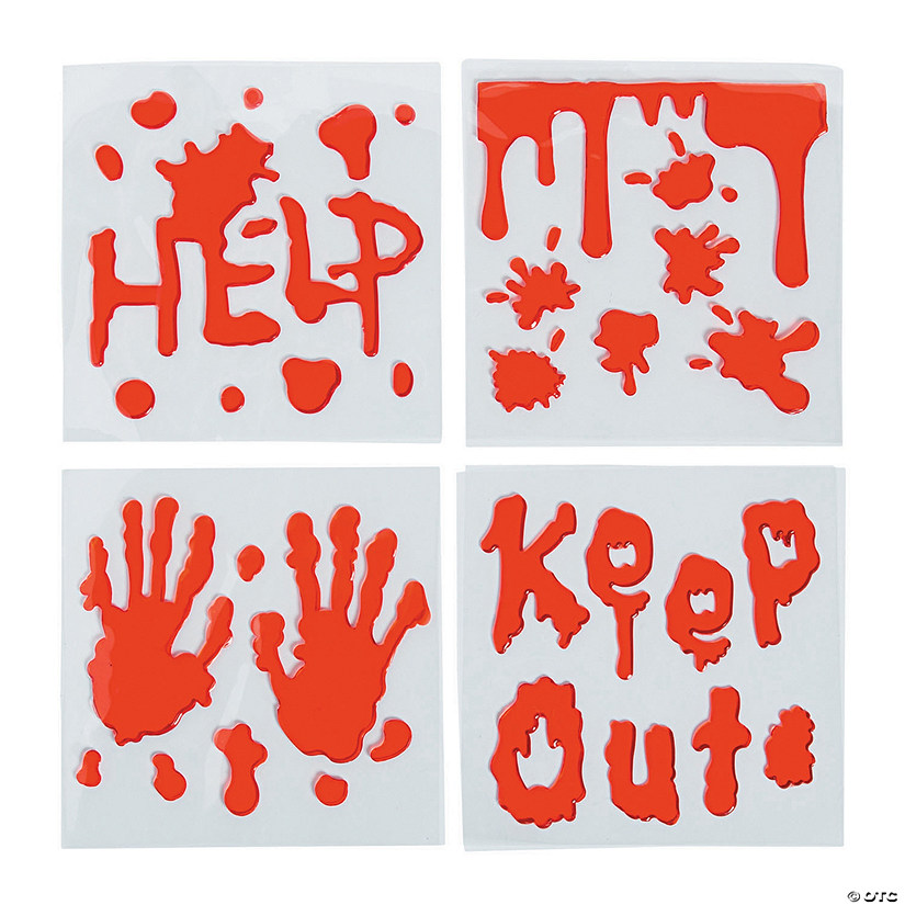 Bloody Gel Clings 12 Pc. Oriental Trading