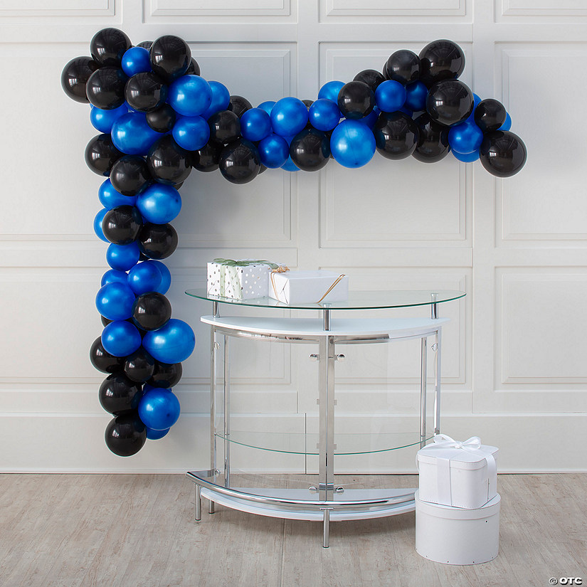Blue & Black Latex Balloon Garland Kit - 291 Pc. Image