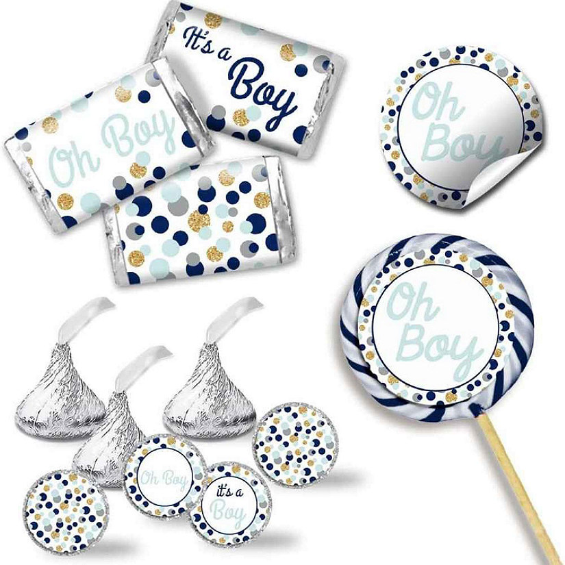Blue &amp; Gold Boy Sticker Bundle 429pc. by AmandaCreation Image
