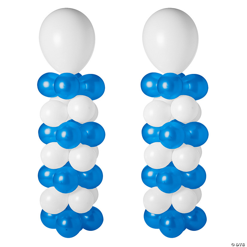Blue & White Balloon Column Kit - 131 Pc. Image
