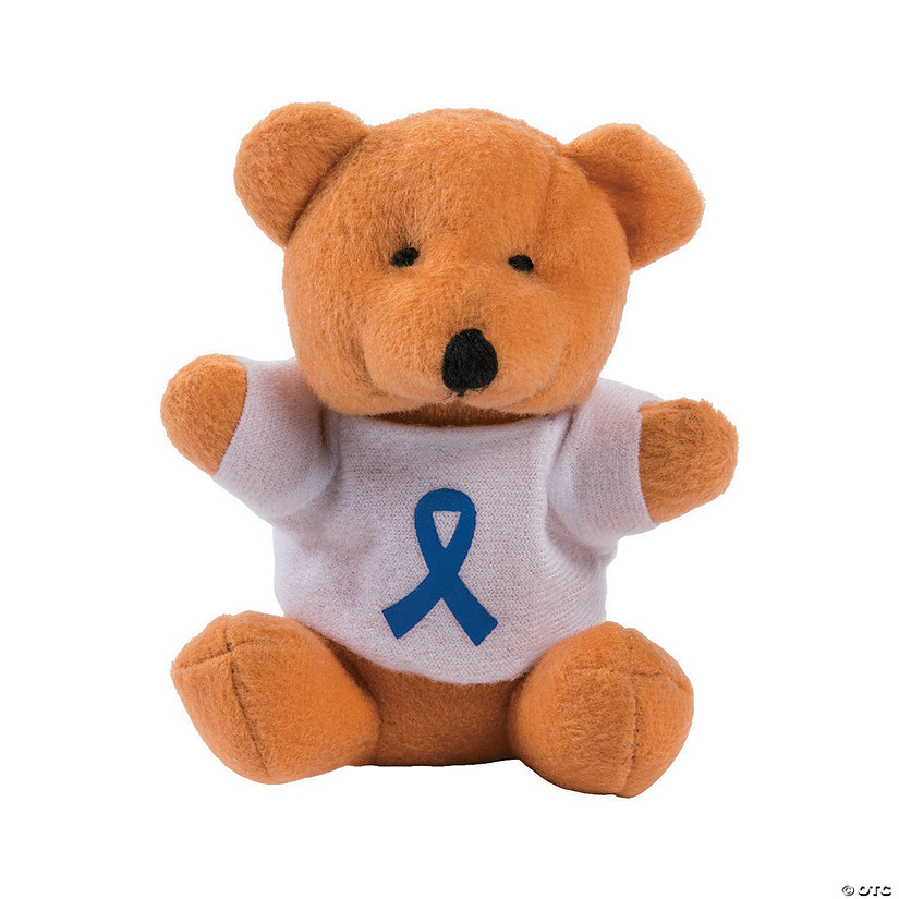 Blue Awareness Ribbon Stuffed Bears - 12 Pc. Image