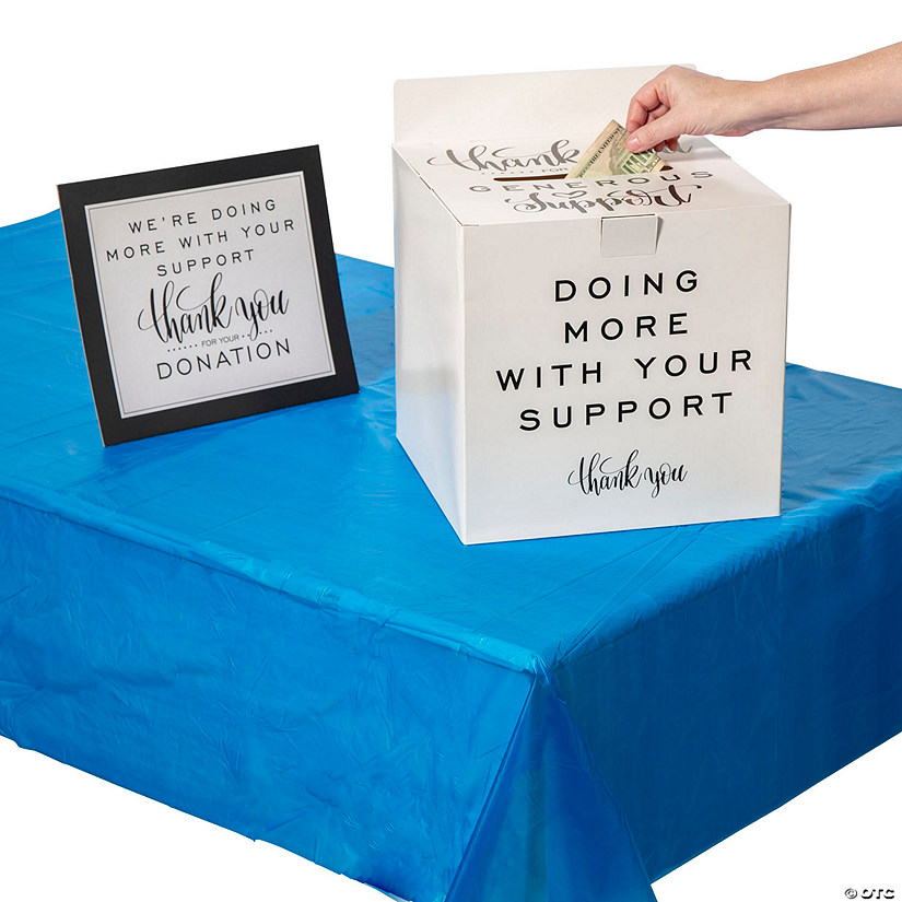 Blue Awareness Table Decorating & Donation Collection Kit - 3 Pc. Image