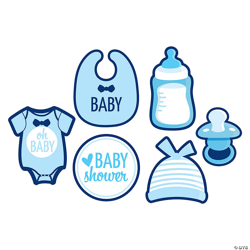 Blue Baby Shower Cutouts - 6 Pc. | Oriental Trading