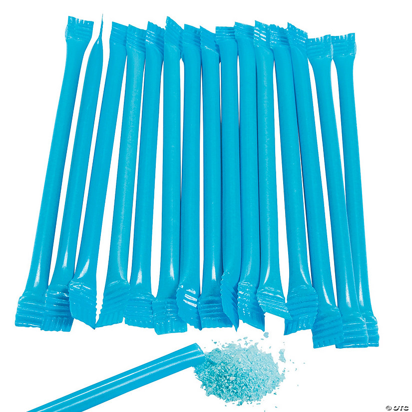 Blue Candy-Filled Straws - 240 Pc. Image