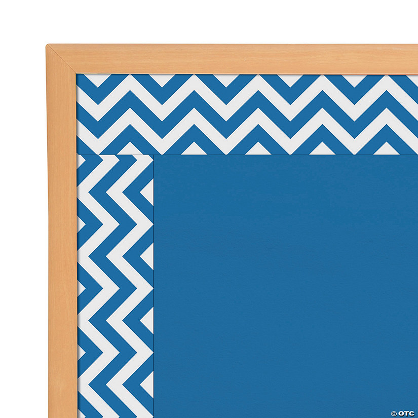 Blue Chevron Bulletin Board Borders - Discontinued