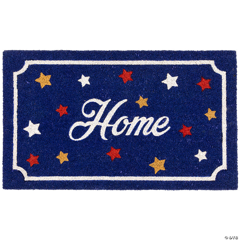 Blue Coir "Home" Americana Outdoor Doormat 18" x 30" Image