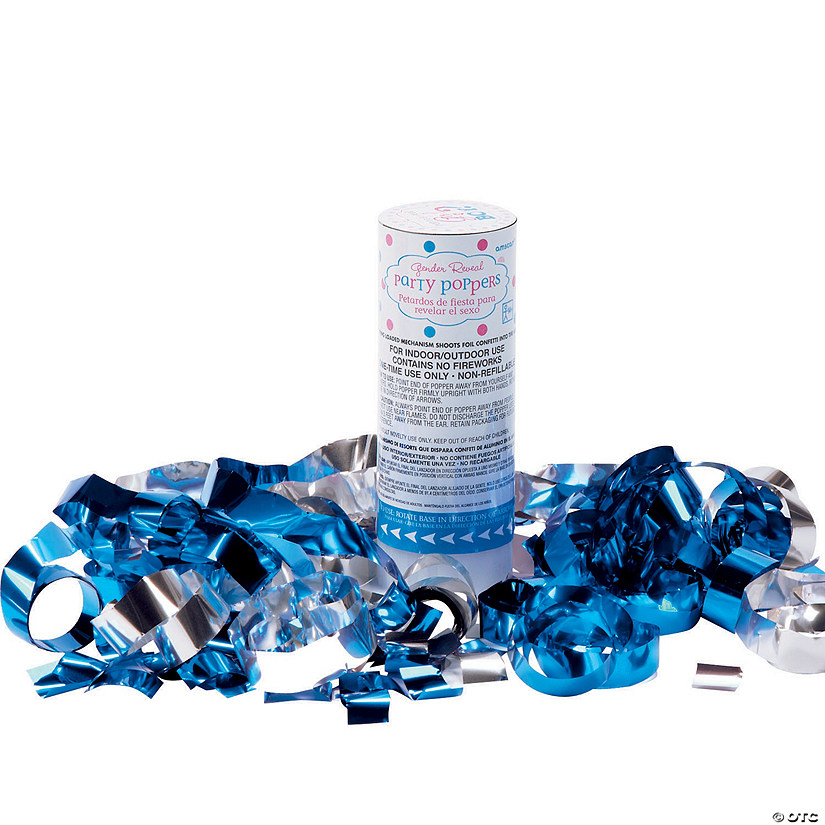 Blue Confetti Poppers