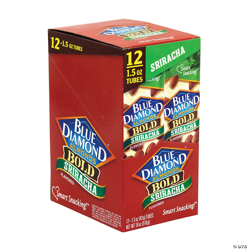 BLUE DIAMOND Almonds Bold Sriracha, 1.5 oz, 12 Count Oriental Trading