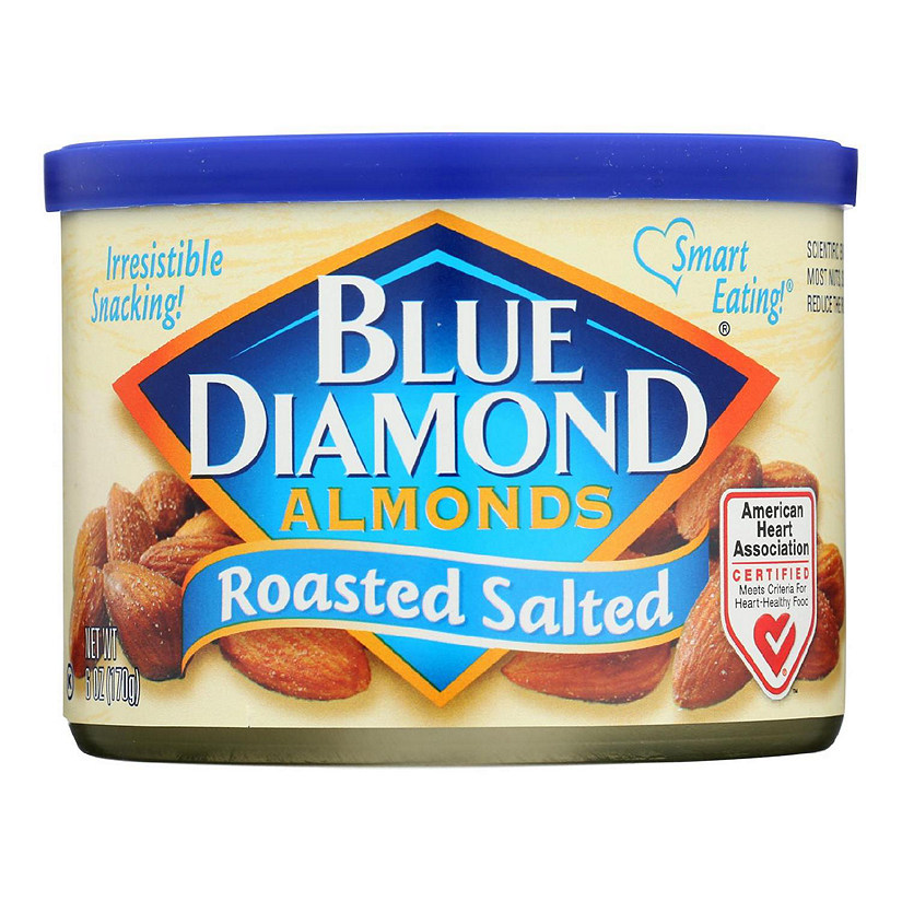 Blue Diamond Roasted Salted Almonds  - Case of 12 - 6 OZ Image