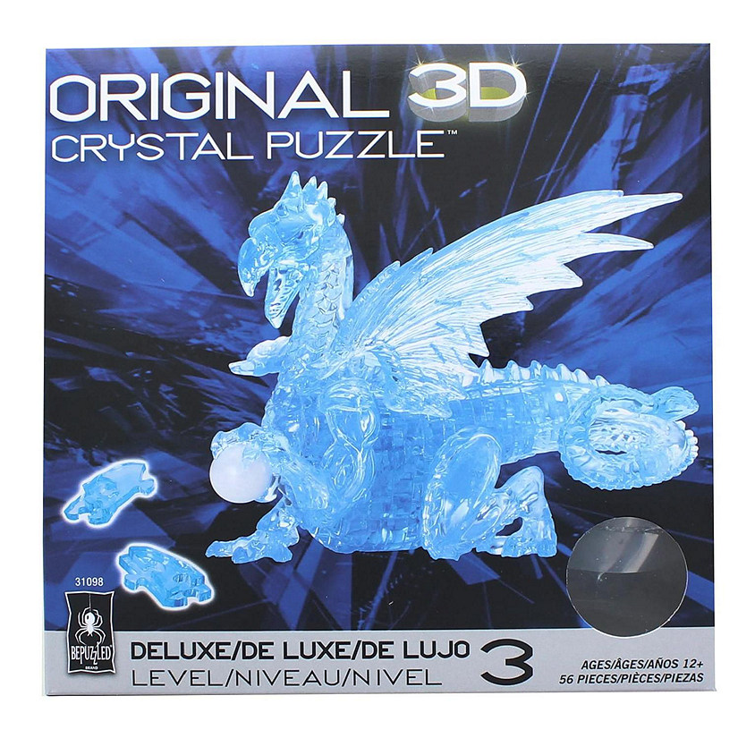 Blue Dragon 56 Piece 3D Crystal Jigsaw Puzzle Image