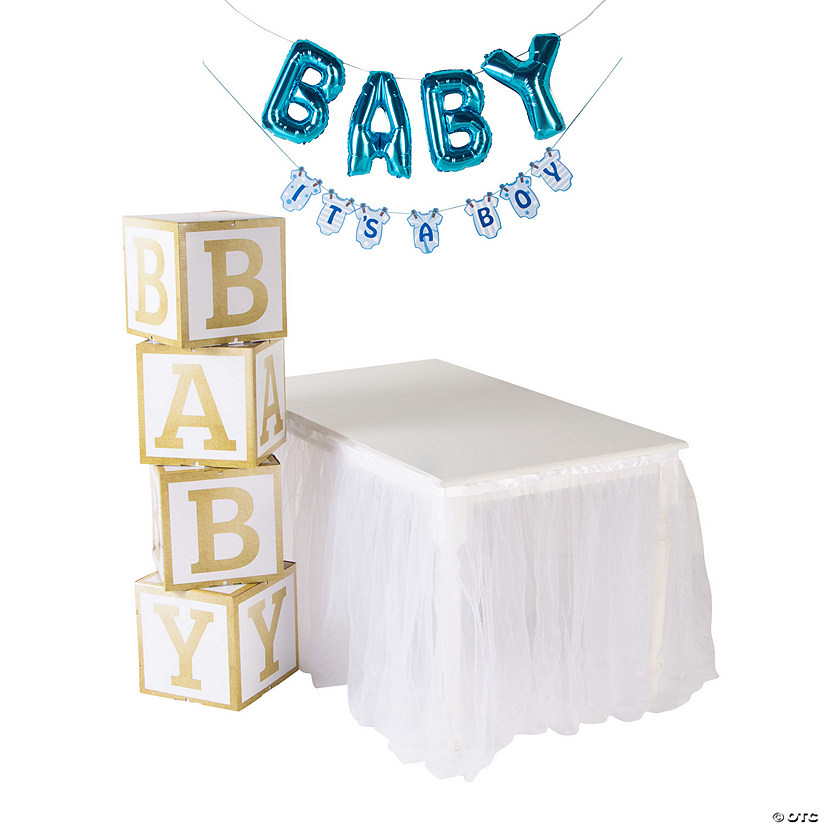 Blue Drive-By Baby Shower Decorating Kit - 7 Pc. Image