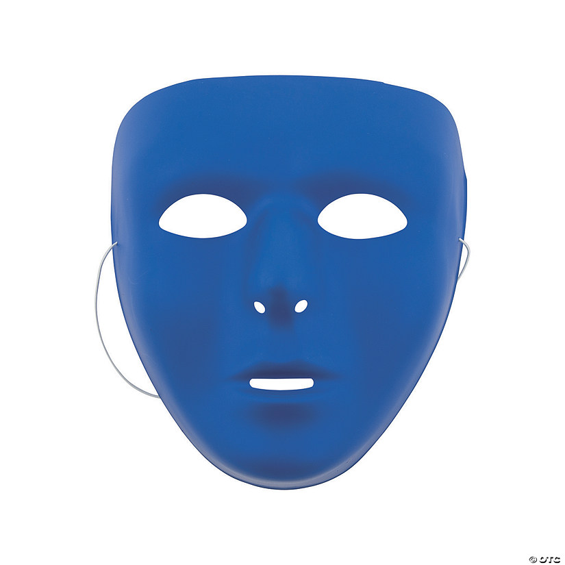 Blue Face Masks - 6 Pc. Image