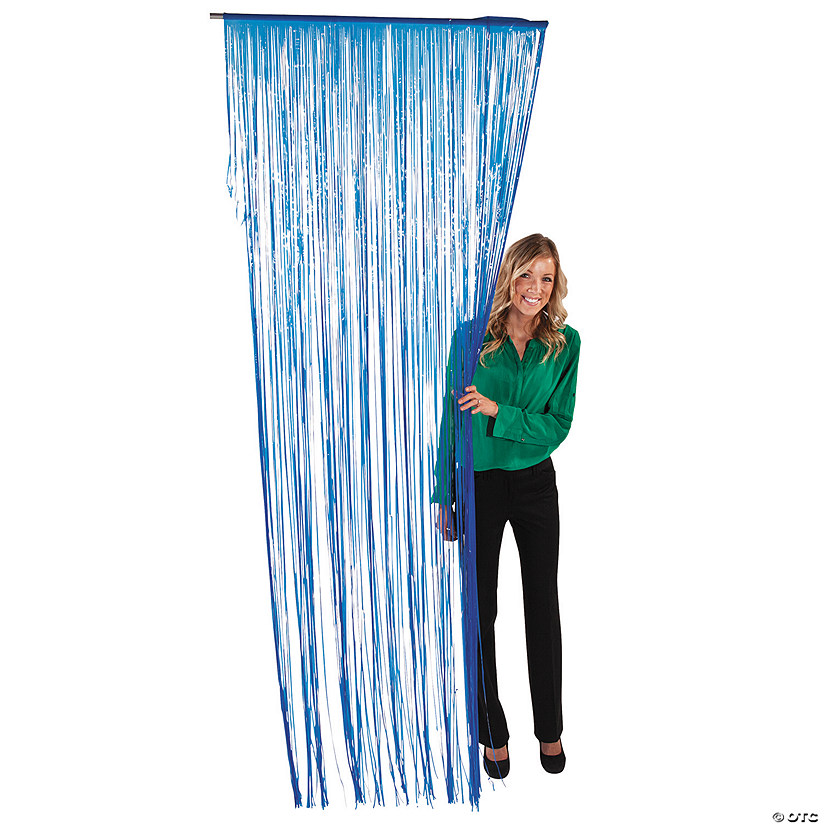 Blue Fringe Door Curtain Oriental Trading