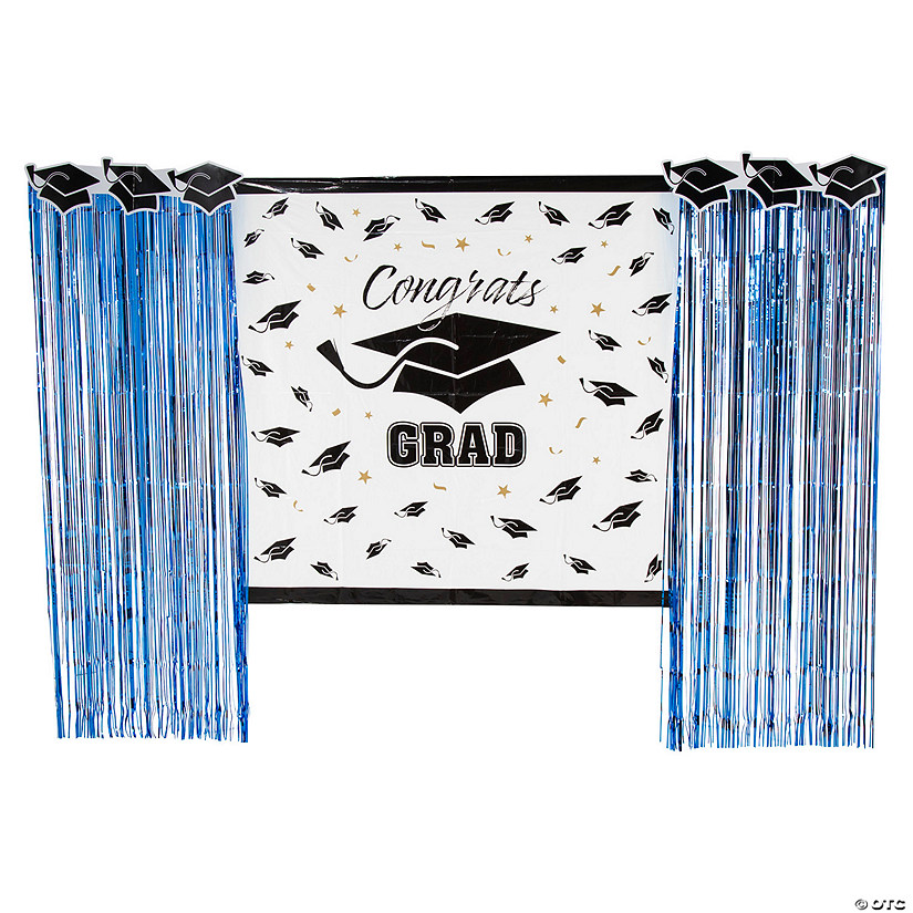 Blue Grad Backdrop Party Decoration Kit- 5 Pc. Image
