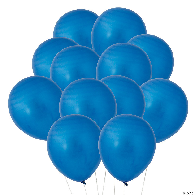 Blue Metallic 11" Latex Balloons - 24 Pc. Image