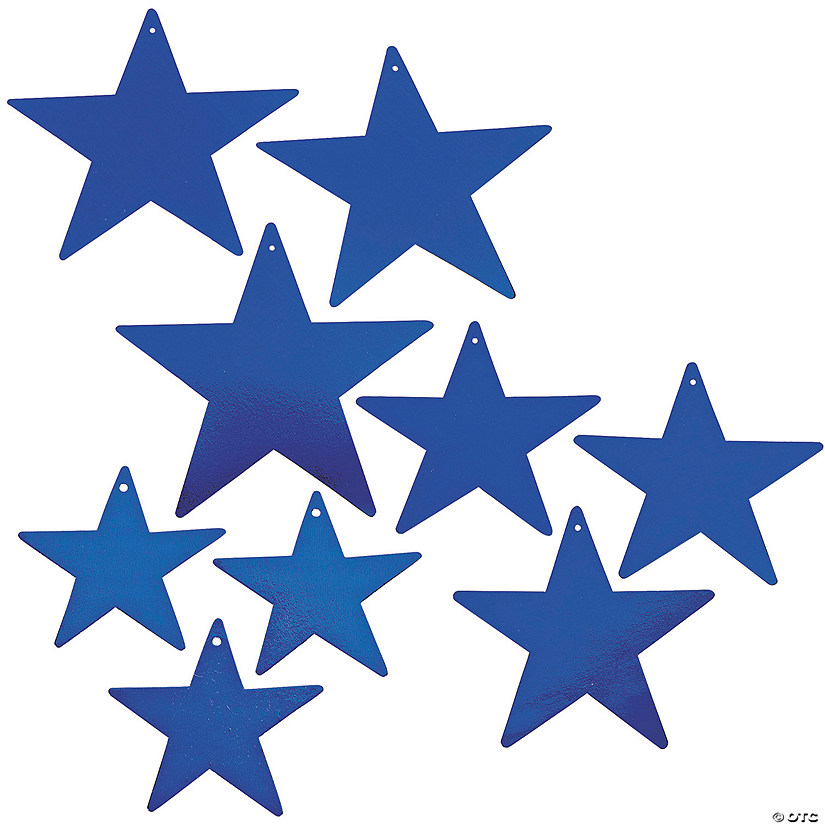 Blue Metallic Stars Kit - 36 Pc. Image