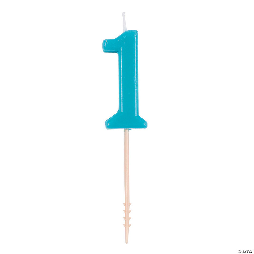 Blue Number 1 Candle Image