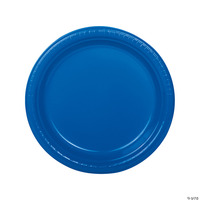 Blue Plastic Dinner Plates - 20 Ct. Image