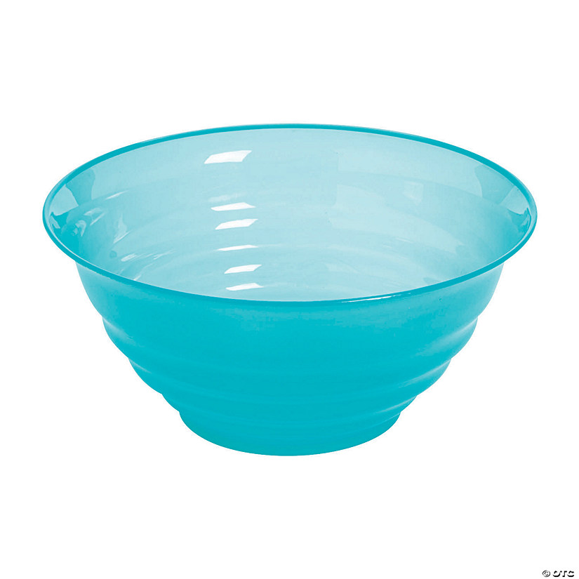 Blue Plastic Serving Bowls - 3 Pc. Image