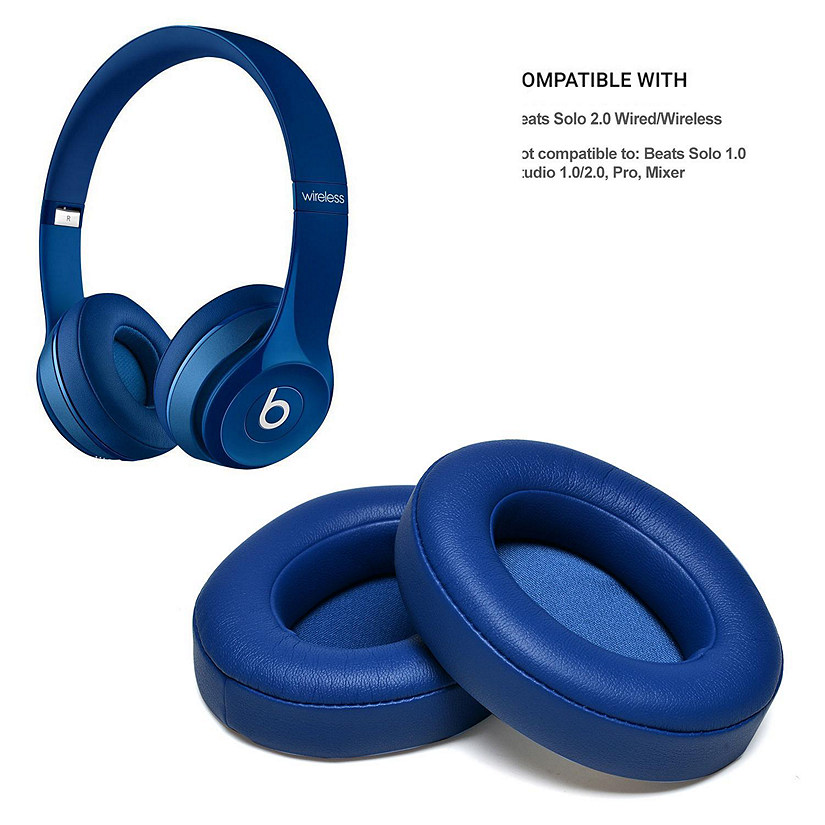 Blue Replacement Ear Pads Cushion for Beats Dr Dre Solo 2 | Oriental Trading