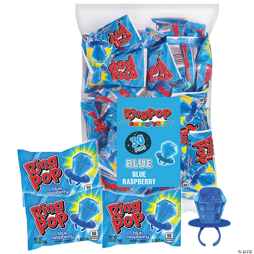 Blue Ring Pops<sup>&#174; </sup>- 30 Pc. Image