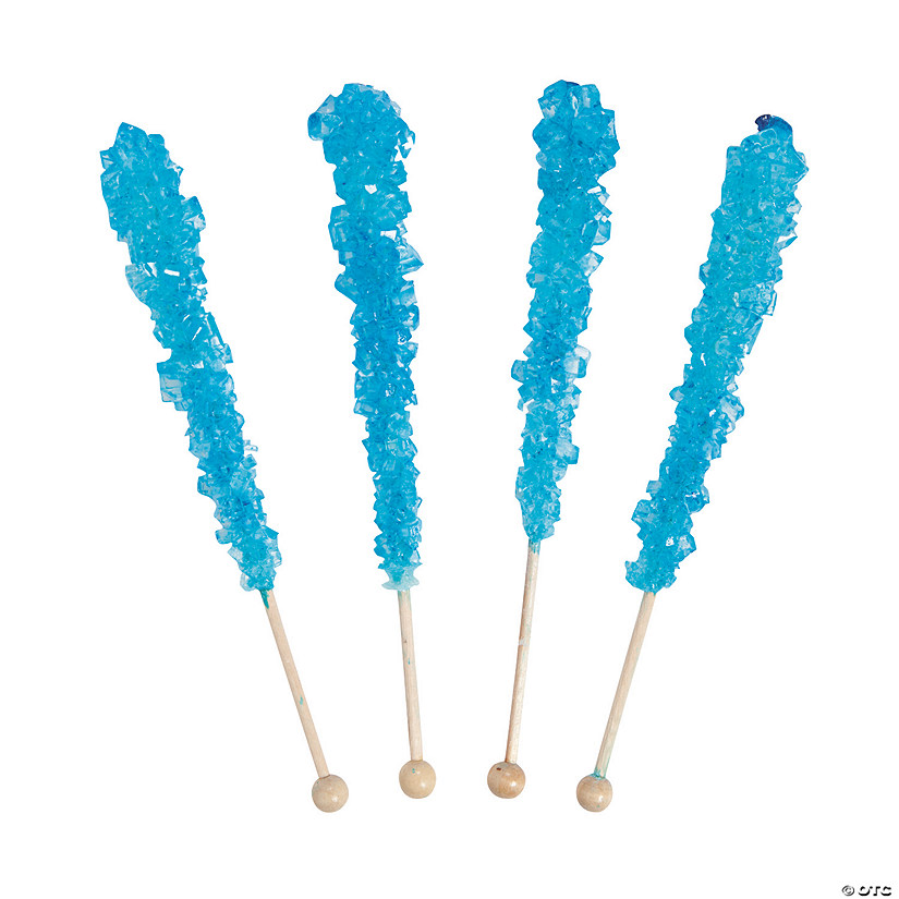 Blue Rock Candy Lollipops - 12 Pc. Image