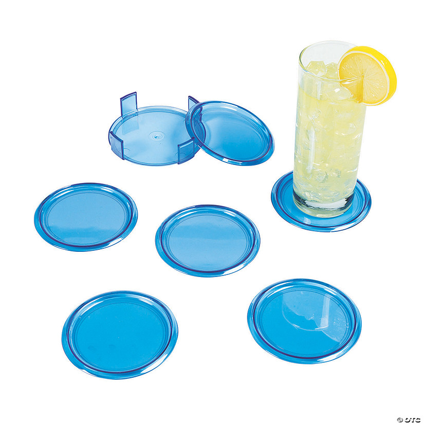 Blue Round Coaster Image