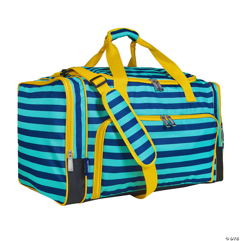 Blue Stripes Weekender Duffel Bag Image
