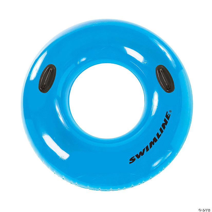 Blue Swimming Pool Water Park Style Inflatable Handle Ring Suitable for Ages 4 and Up 48" Image