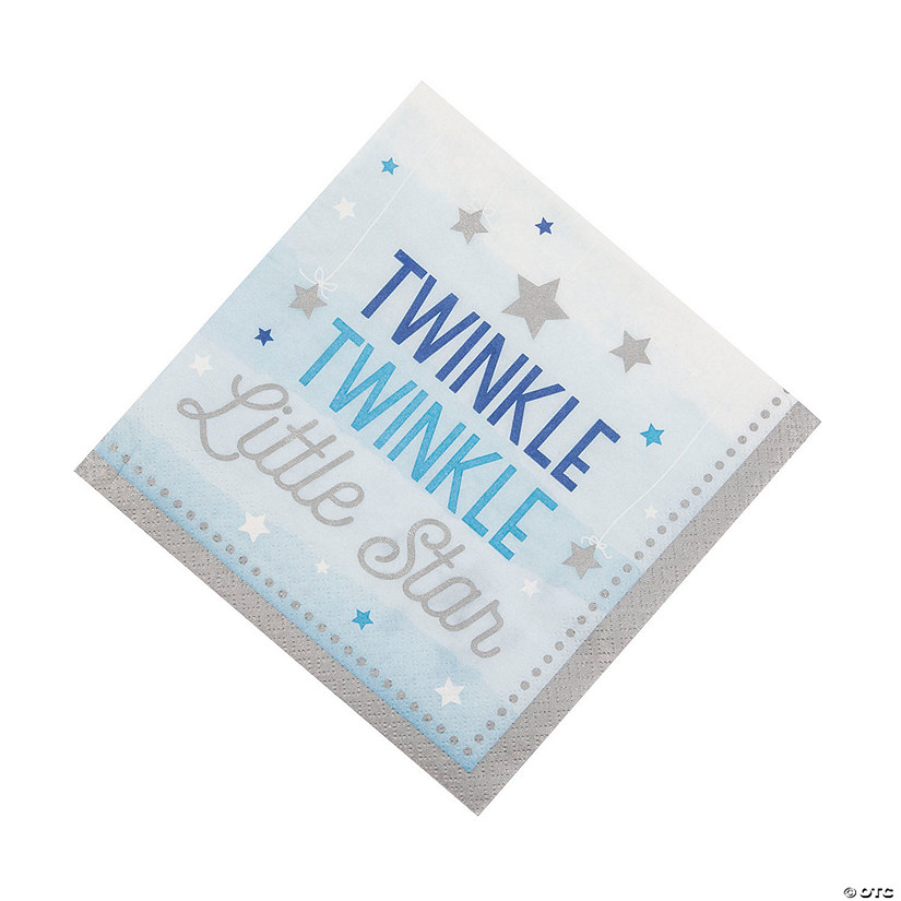 Blue Twinkle Twinkle Little Star Paper Luncheon Napkins - 16 Pc. Image