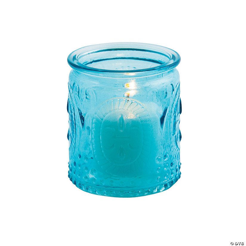 Blue Vintage Glass Votive Candle Holders - 12 Pc. Image