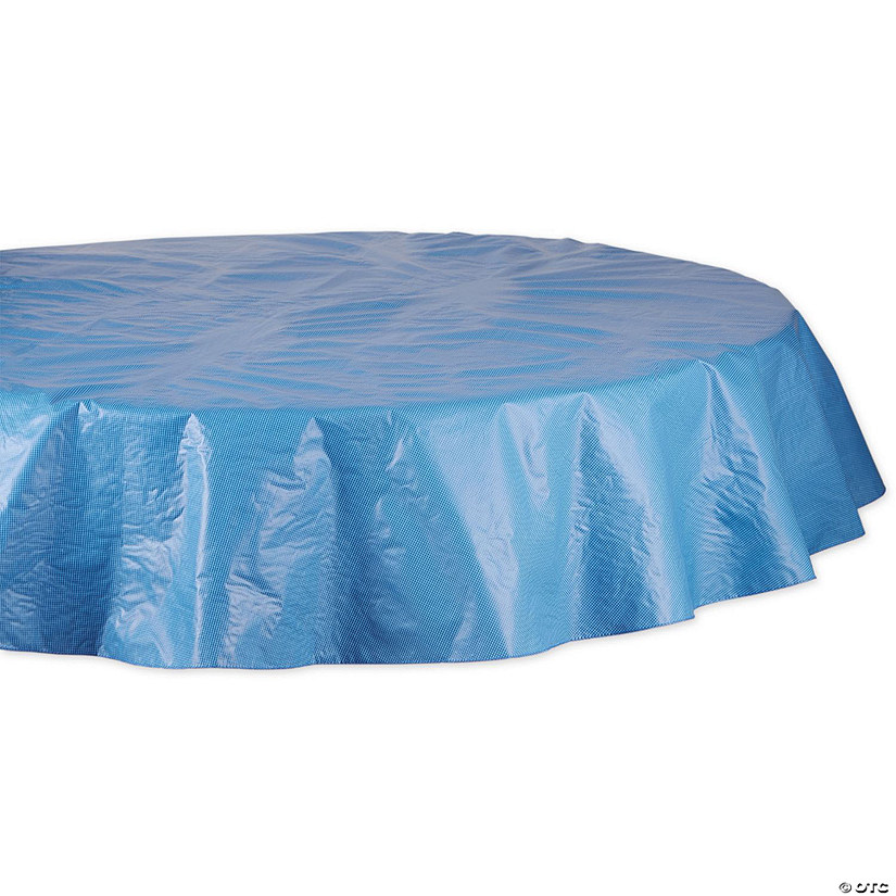 Blue Vinyl Tablecloth Image