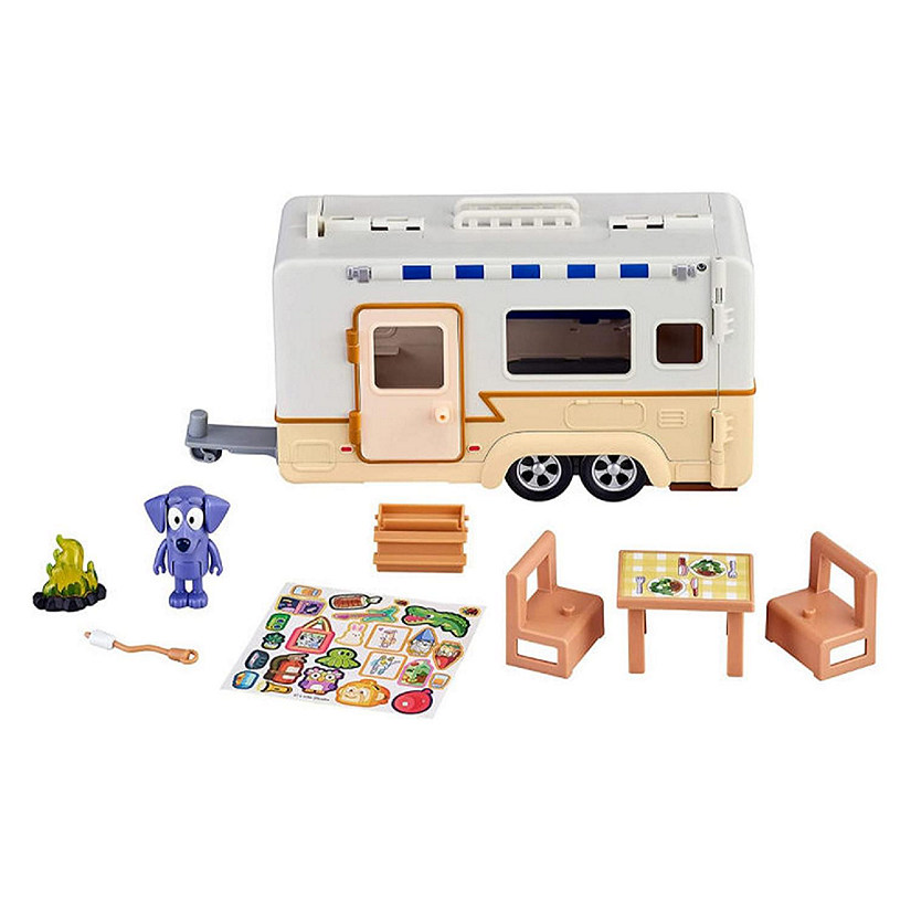 Bluey Caravan Adventure Playset  Includes Jean Luc Figure Image