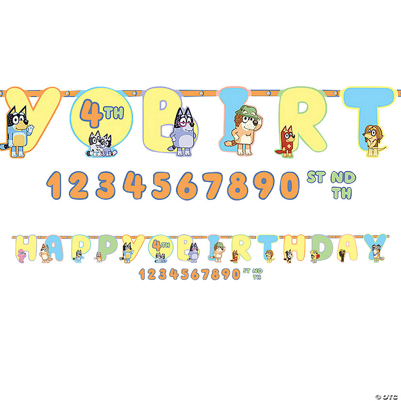 Bluey Birthday Party Decorations Set include Balloons, Birthday Banner, &  more